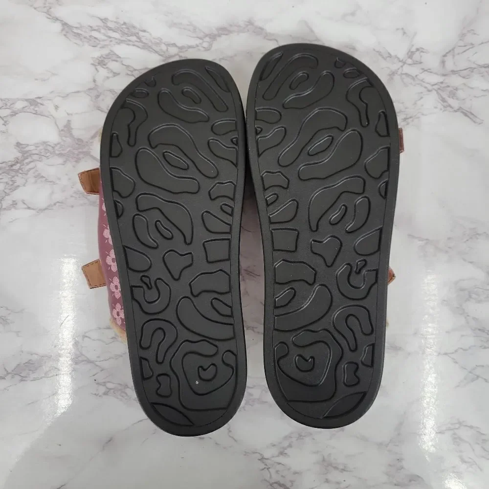 AEROSOLES X Laura Ashley La Olivia Faux Shearling Slide Purple Women's Size 7